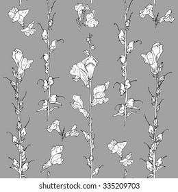 hand drawn floral seamless pattern