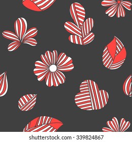 Hand drawn floral seamless pattern