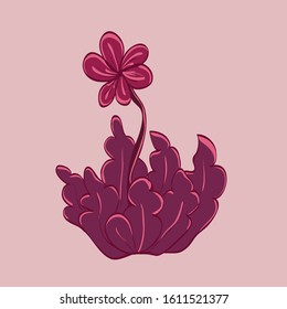 hand drawn floral set vector. flower element. decorative element. line vector. seamless floral. colorful abstract floral design.  abstract natural shapes in hand drawn style.