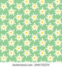 Hand drawn floral star pattern