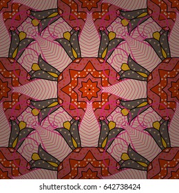 Hand drawn floral texture, decorative flowers. Vector seamless colorful floral pattern.