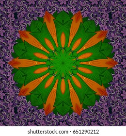 Hand drawn floral texture, decorative flowers. Vector seamless colorful floral pattern.