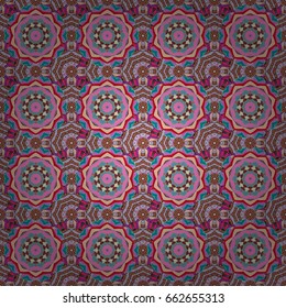 Hand drawn floral texture, decorative flowers. Vector seamless colorful floral pattern.