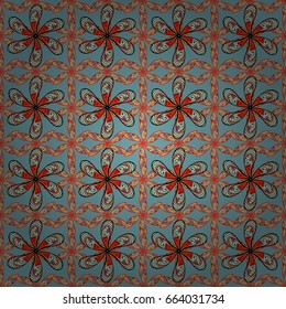 Hand drawn floral texture, decorative flowers. Vector seamless colorful floral pattern.