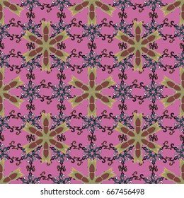 Hand drawn floral texture, decorative flowers. Vector seamless colorful floral pattern.