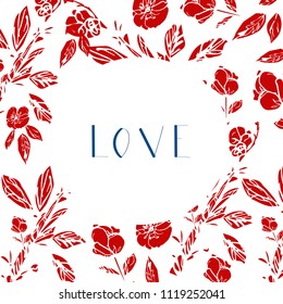 hand drawn floral  vector