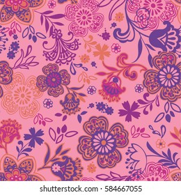 hand drawn floral vector