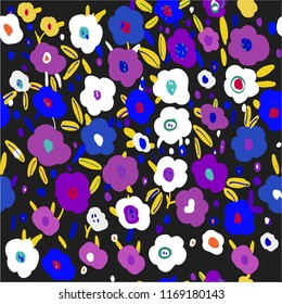 hand drawn floral vector background