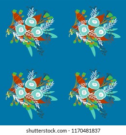 hand drawn floral vector background