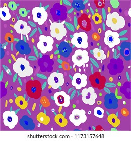 hand drawn floral vector background