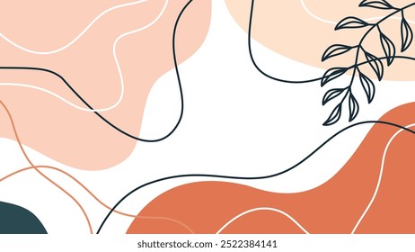 Hand drawn floral vector background