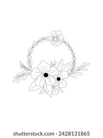 hand drawn floral vector illustration.