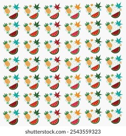 Hand Drawn Floral Vector Patterns, Seamless pattern with watermelon, Vintage floral seamless pattern, Design for fashion, Seamless floral pattern, Irregular Floral Print,
Creative texture for fabric,