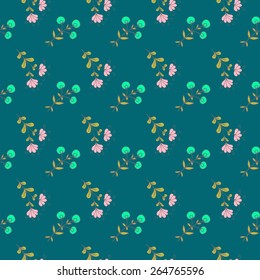 Hand drawn floral vector seamless pattern for scrapbooking, fabric and wallpapers.