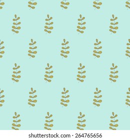 Hand drawn floral vector seamless pattern for scrapbooking, fabric and wallpapers.
