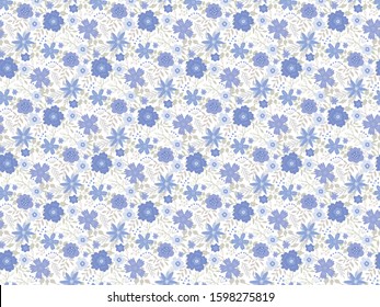 Hand drawn floral wallpaper / vector 