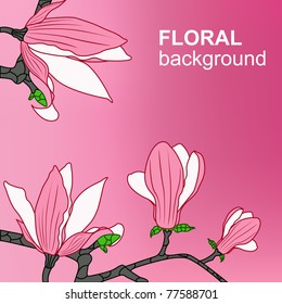 hand drawn floral wallpaper. vector background