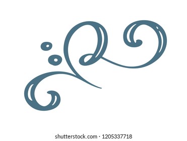 Hand Drawn Floral Winter Christmas Design Elements in scandinavian style isolated on white background for retro design. Vector calligraphy and lettering illustration