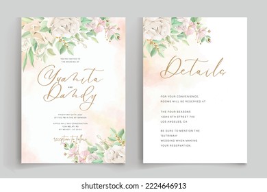 hand drawn floral wreath and background design