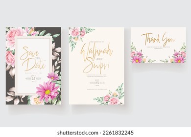 hand drawn floral wreath and background