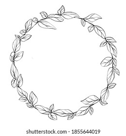 Hand drawn  Floral wreath, vector illustration, decorative element design for greeting card, wedding invitation, save the date. Summer flowers with space for your text, transparent background