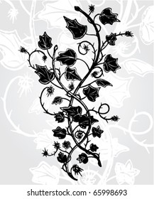 Tatuaje florístico dibujado a mano