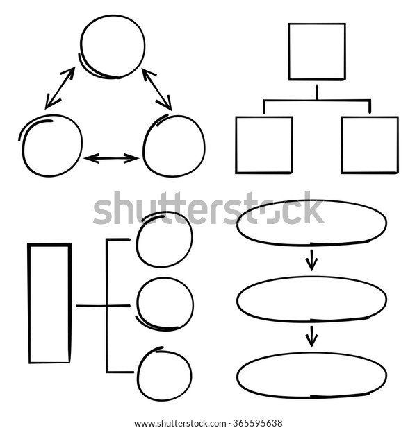 Hand Drawn Flow Chart Diagram Stock Vector (Royalty Free) 365595638