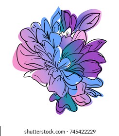 hand drawn flower