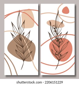 Papel de fondo abstracto de la colección de flores dibujadas a mano