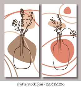 Hand drawn flower abstract background collection wallpaper