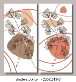 Papel de fondo abstracto de la colección de flores dibujadas a mano