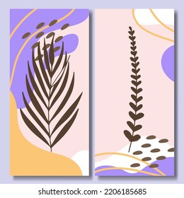 Papel de fondo abstracto de la colección de flores dibujadas a mano