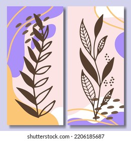 Hand drawn flower abstract background collection wallpaper