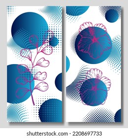Hand drawn flower abstract background collection wallpaper