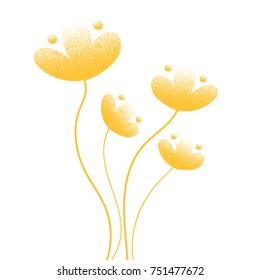 hand drawn flower abstract background creative idea design yellow mustard  grunge