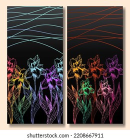Resumen de flor dibujado a mano con fondo multicolor fondo de fondo papel tapiz