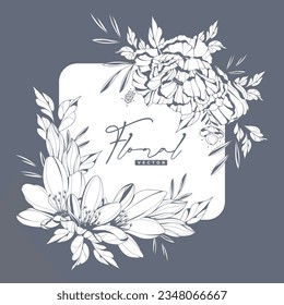 hand drawn flower background 1