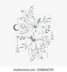 hand drawn flower background 8