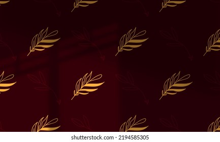 Hand drawn flower background abstract colorful maroon pattern pastel cute trendy with shadow overlay eps 10