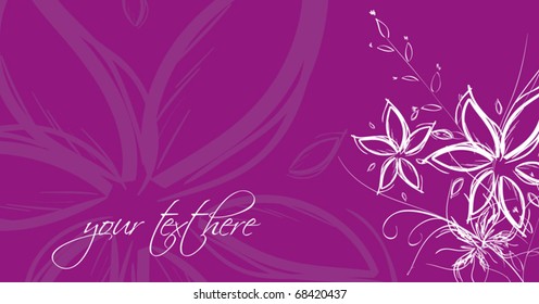 Hand drawn flower background / card
