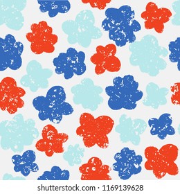 Hand drawn flower background for design and decoration textile, fabric, gift wrap, wall art design.