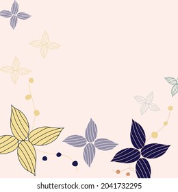 Hand drawn flower background vector