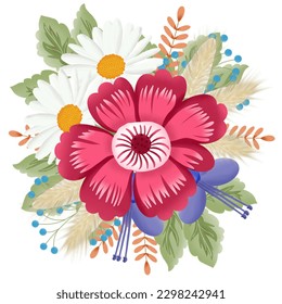 hand drawn flower bouquet illustration