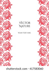 Hand drawn Flower Card Template (vector)