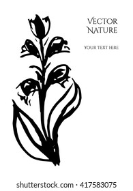 Hand drawn Flower Card Template (vector)