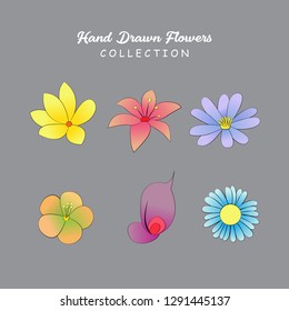 Hand Drawn Flower Collection