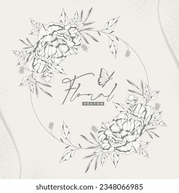 hand drawn flower design 4