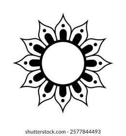 Hand drawn flower design mandala