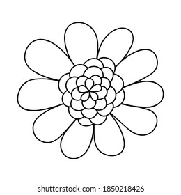 Doodle de flores dibujado a mano. Elemento de doodle de flores dibujado a mano para la decoración de libros de fotos