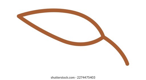 Icono plano de flor dibujado a mano Elemento de diseño floral. Ilustración del vector